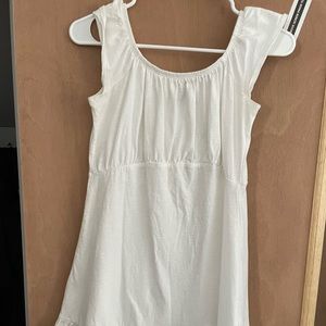 White casual off the shoulder mini